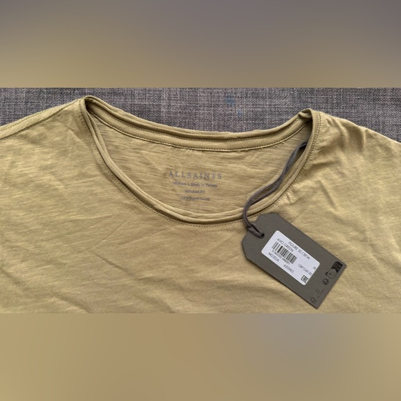 Allsaints Figure T-Shirt Avo green Medium NEW with Tags all Saints Men’s - Picture 5 of 6